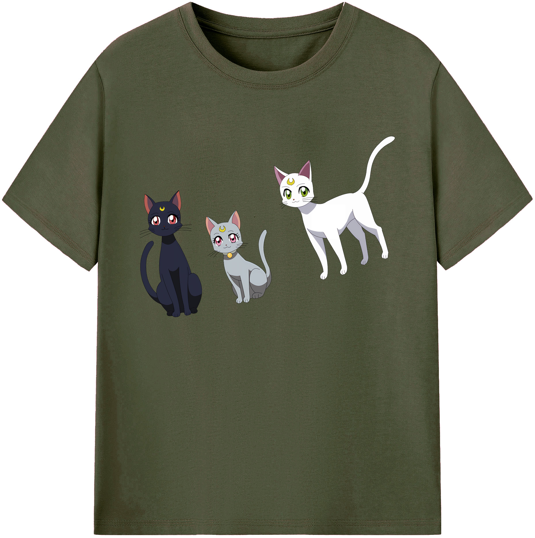 （画像用） 美少女戦士セーラームーン Sailor Moon 綿100％ メンズ半袖Tシャツ｜肌触りやわらか＆通気性